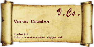 Veres Csombor névjegykártya