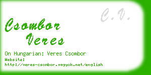 csombor veres business card